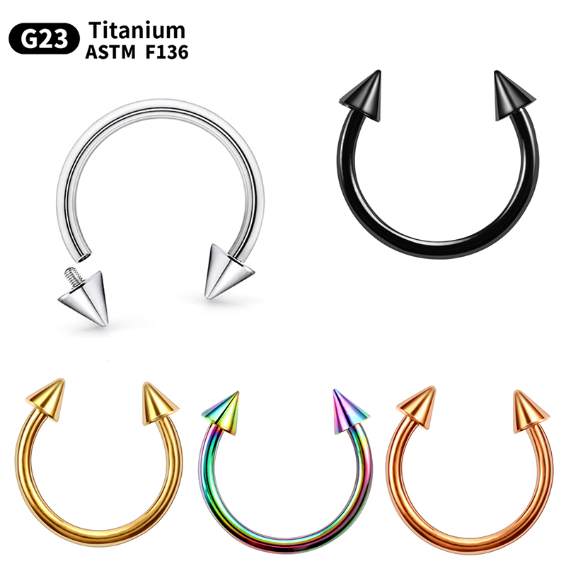 Septum Clicker Ring - 1PC G23 Titanium Circular Piercing Nose