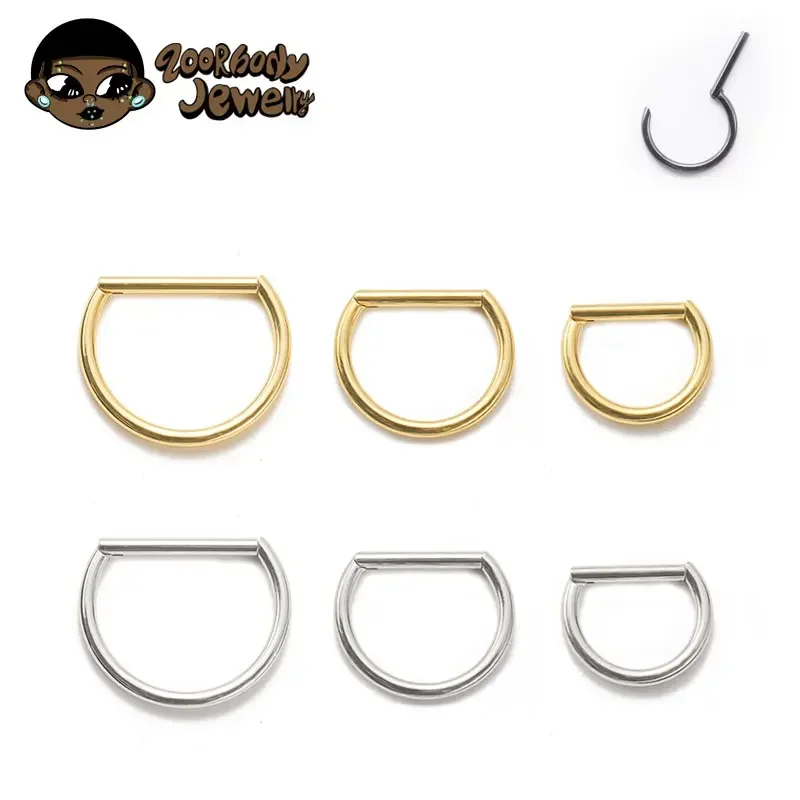 Septum Clicker Ring - 1Pcs G23 Titanium Piercing 16G 8/10/12mm