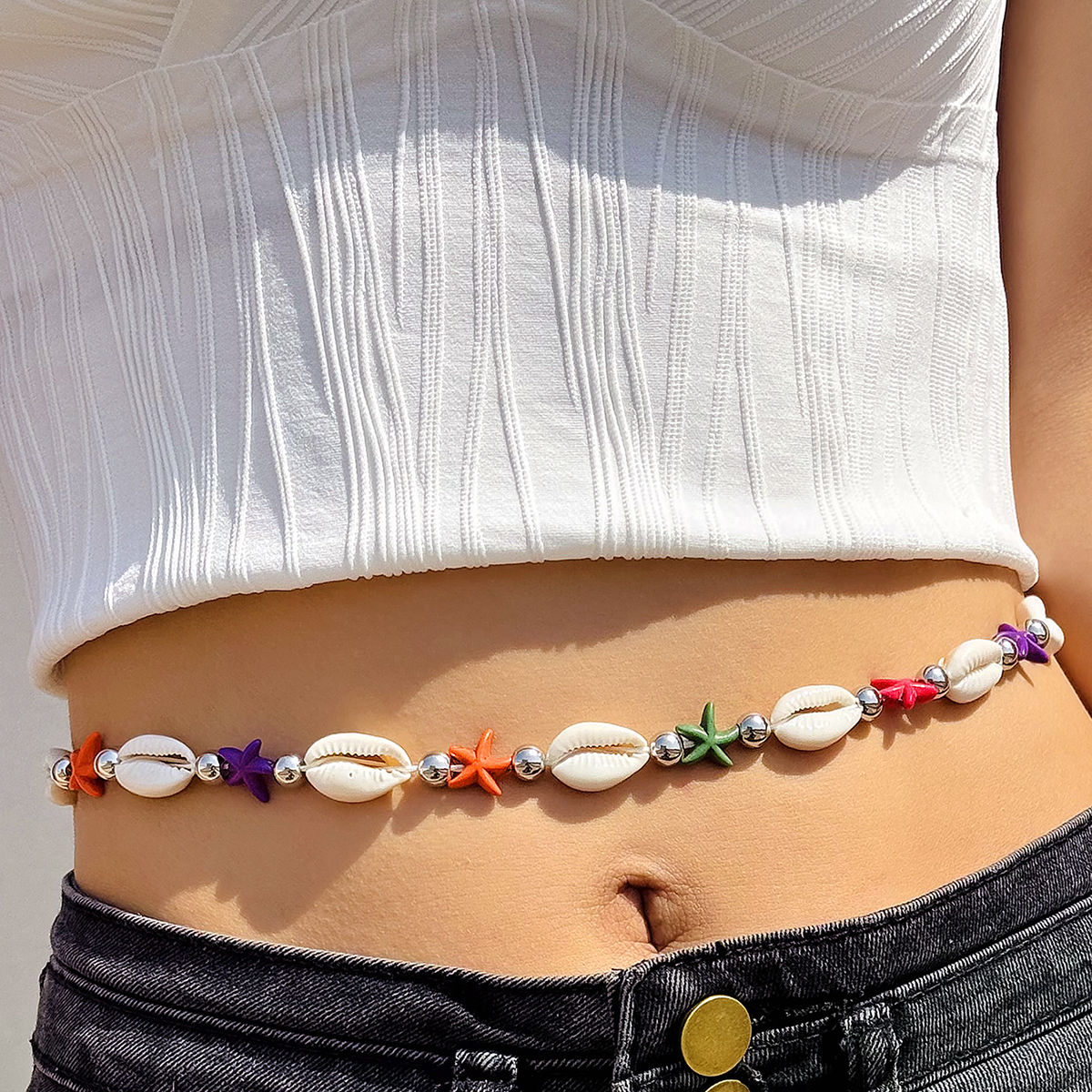 Body Jewelry Outfit - Tocona Bohemian Shell Color Starfish Belly