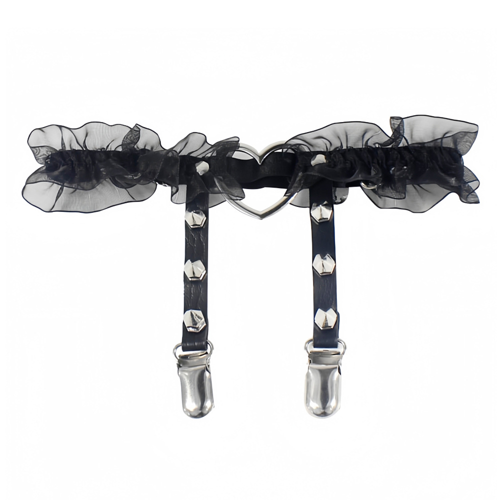 Punk peach heart garter belt P – Body Jewelry Leg Chain recenzja i cena
