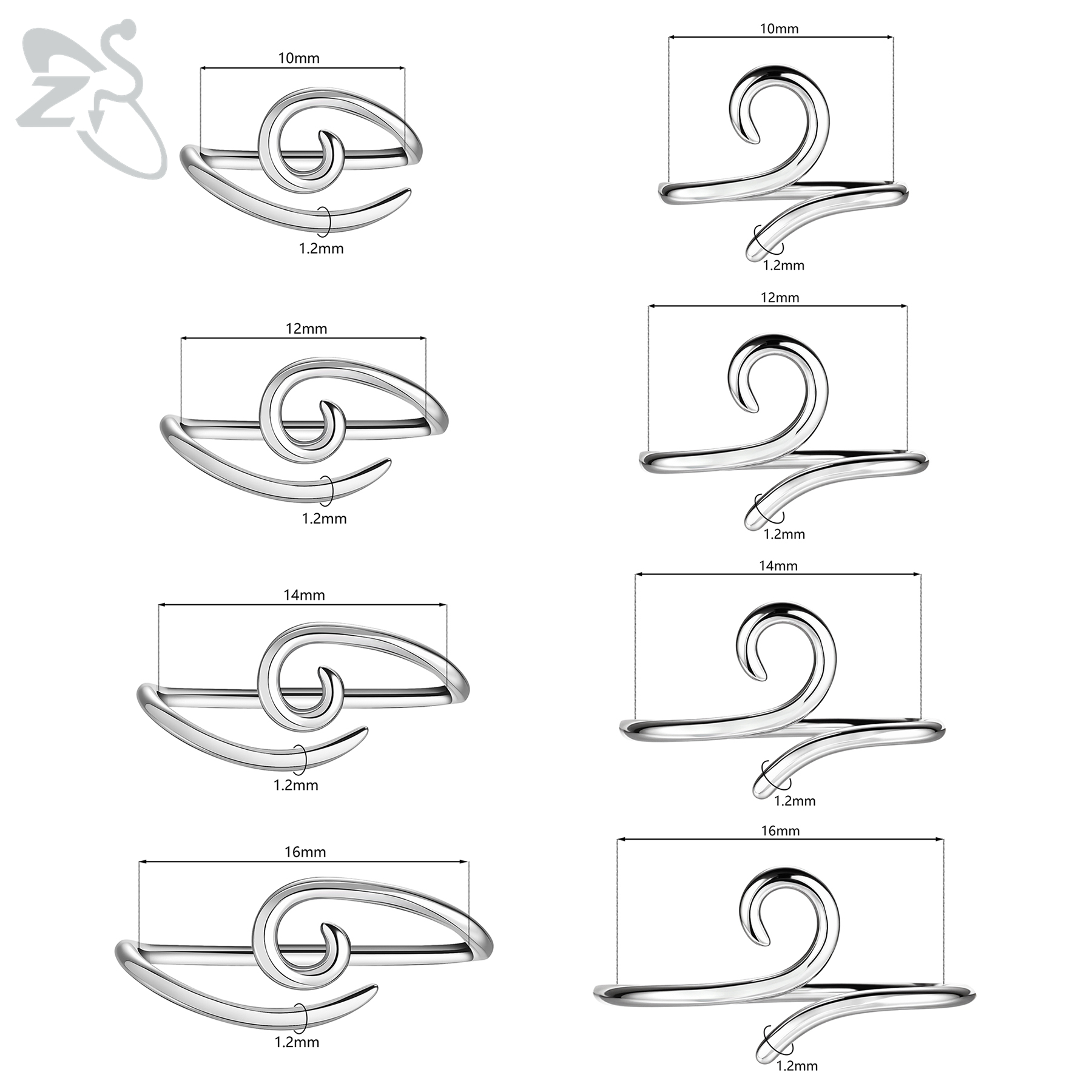 ZS 1 PC 16G 925 Sterling Silve – Body Jewelry Hypoallergenic recenzja i cena