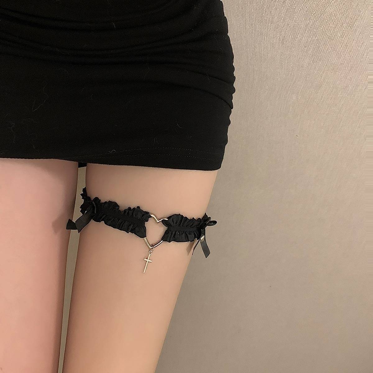 Bow, heart, bell, leg ring, fe – Body Jewelry Leg Chain recenzja i cena