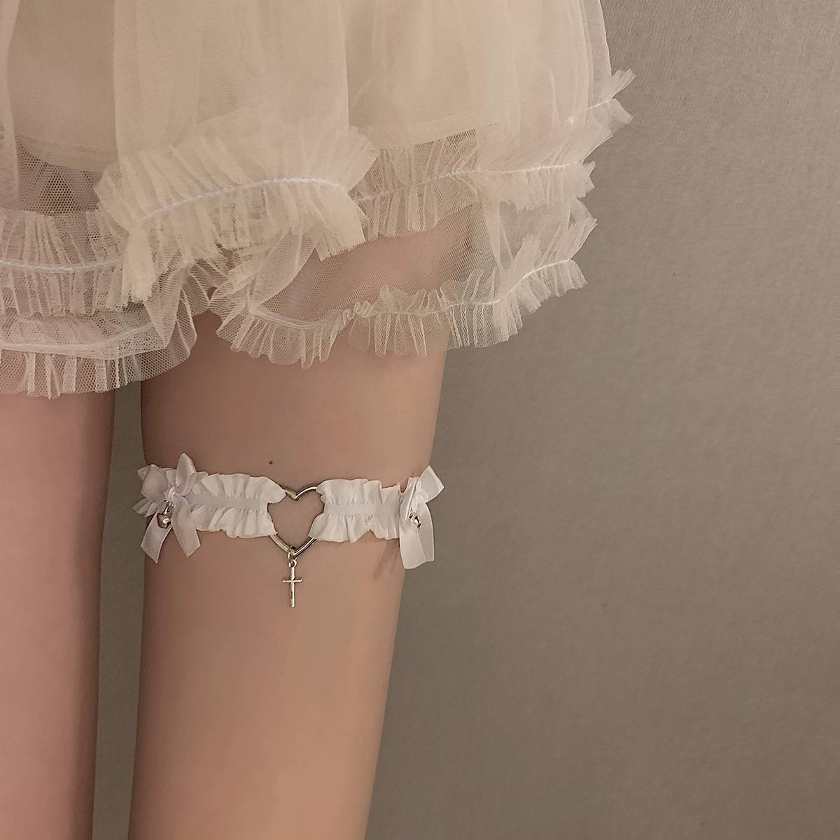 Bow, heart, bell, leg ring, fe – Body Jewelry Leg Chain recenzja i cena