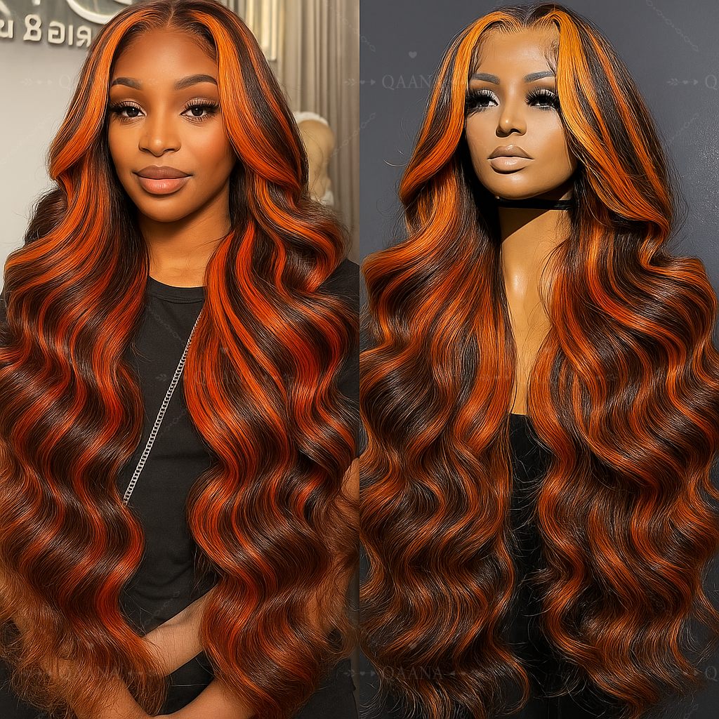 Brown Ginger Highlight Wigs Hu – Body Jewelry Underwear recenzja i cena