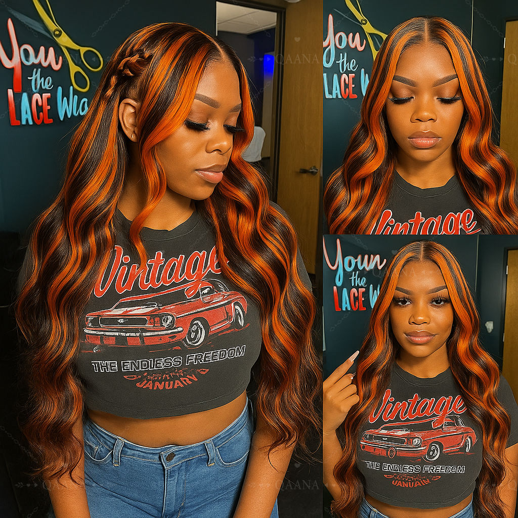 Brown Ginger Highlight Wigs Hu – Body Jewelry Underwear recenzja i cena
