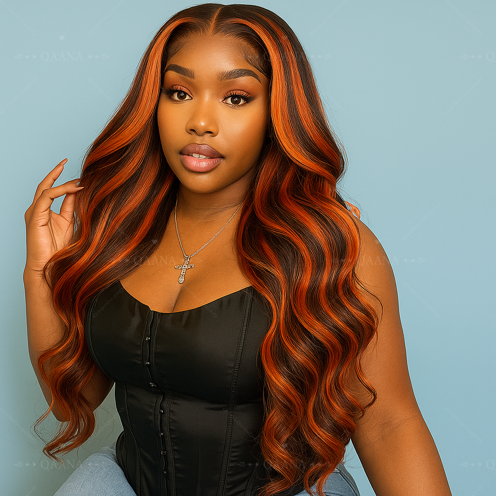 Brown Ginger Highlight Wigs Hu – Body Jewelry Underwear recenzja i cena