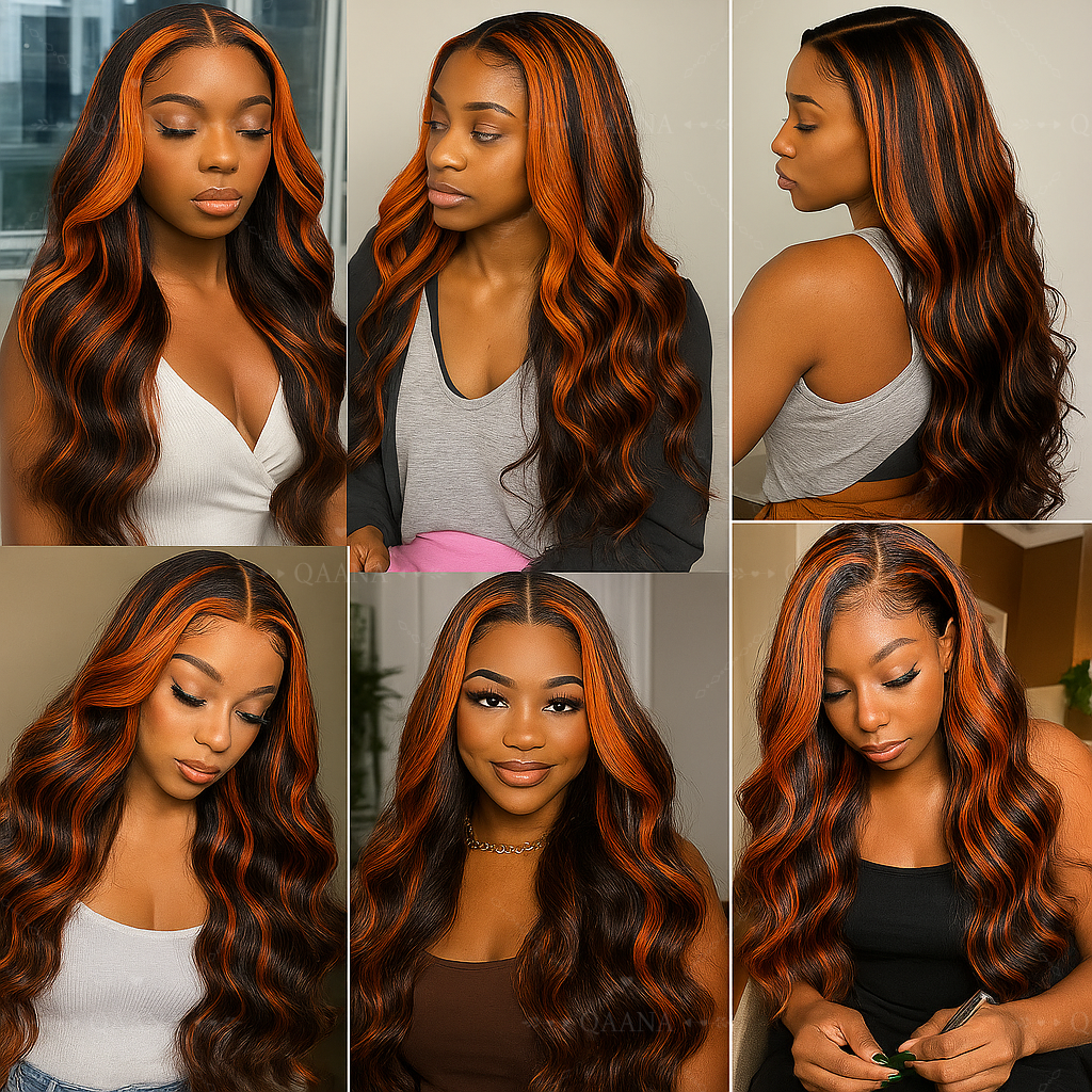 Brown Ginger Highlight Wigs Hu – Body Jewelry Underwear recenzja i cena