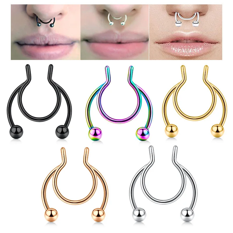 U Shaped Fake Nose Ring Hip Ho – Body Jewelry Nose recenzja i cena