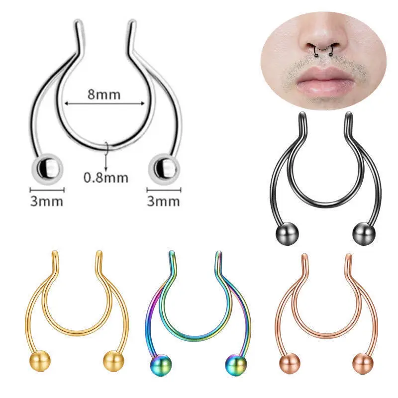 U Shaped Fake Nose Ring Hip Ho – Body Jewelry Nose recenzja i cena