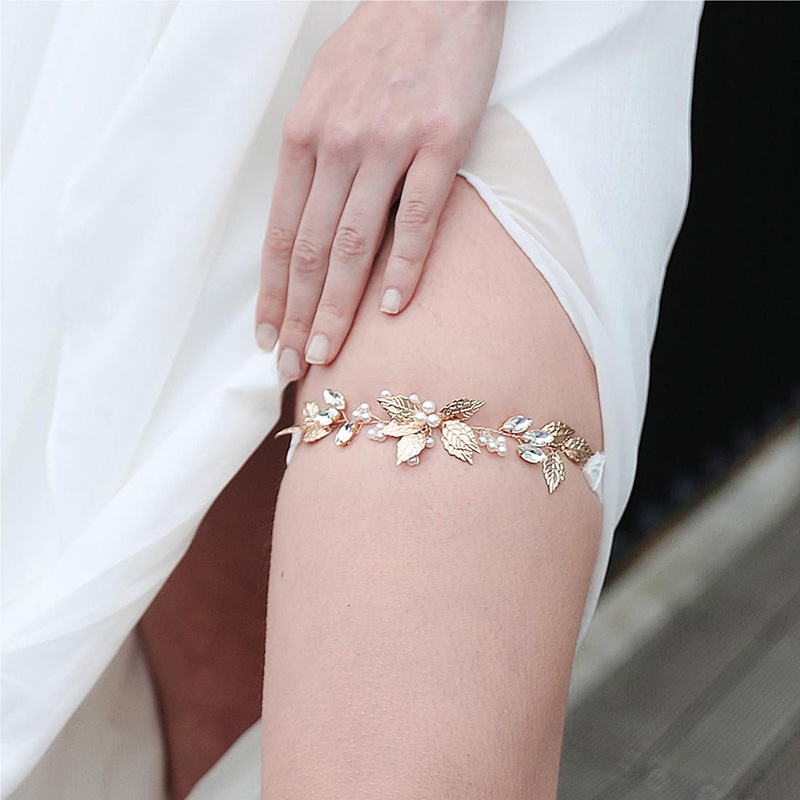 Rhinestone Bridal Accessories  – Body Jewelry Leg Chain recenzja i cena