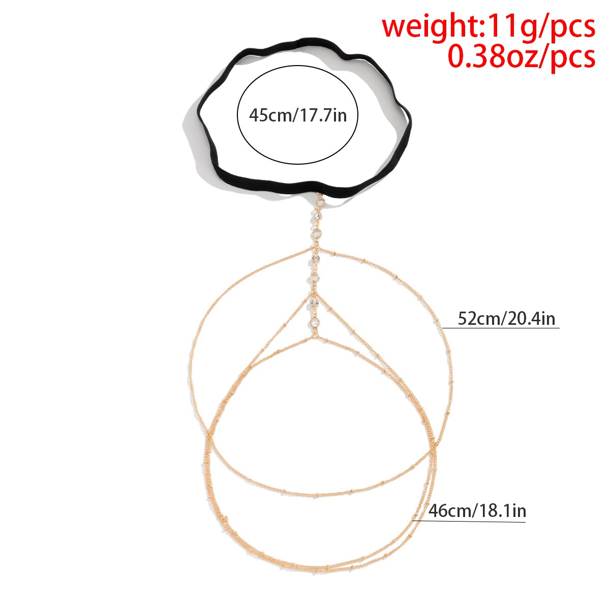 Boho Elastic Band Crystal Leg  – Body Jewelry Leg Chain recenzja i cena