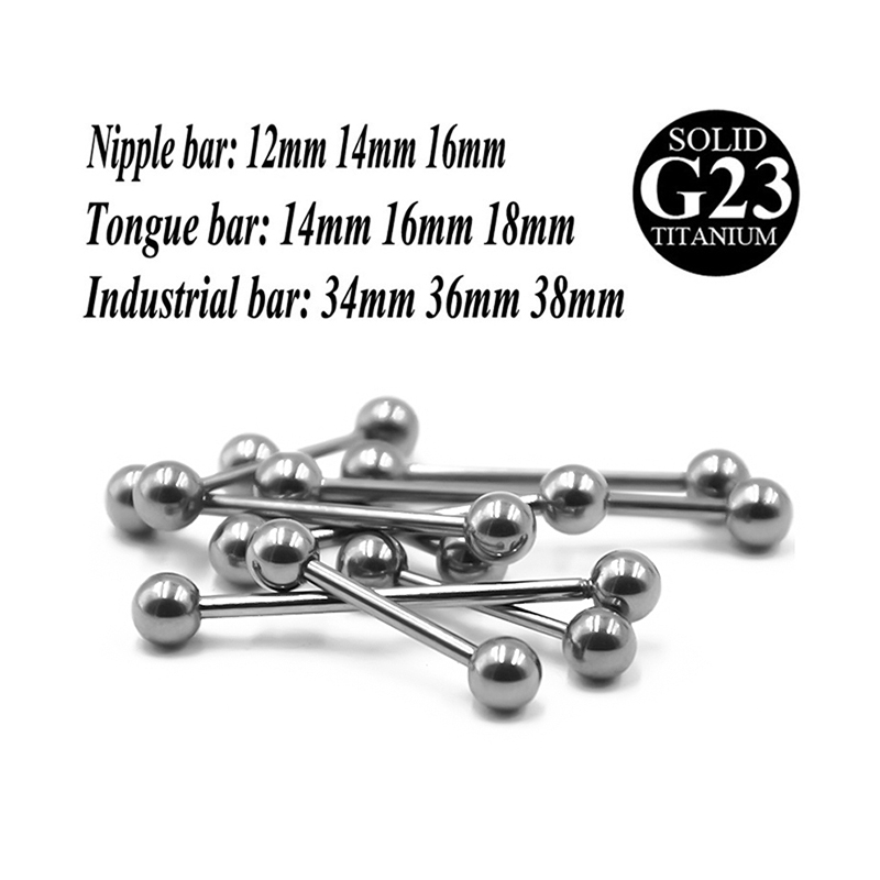 2PCS G23 Titanium Tongue Pierc – Body Jewelry Industrial recenzja i cena