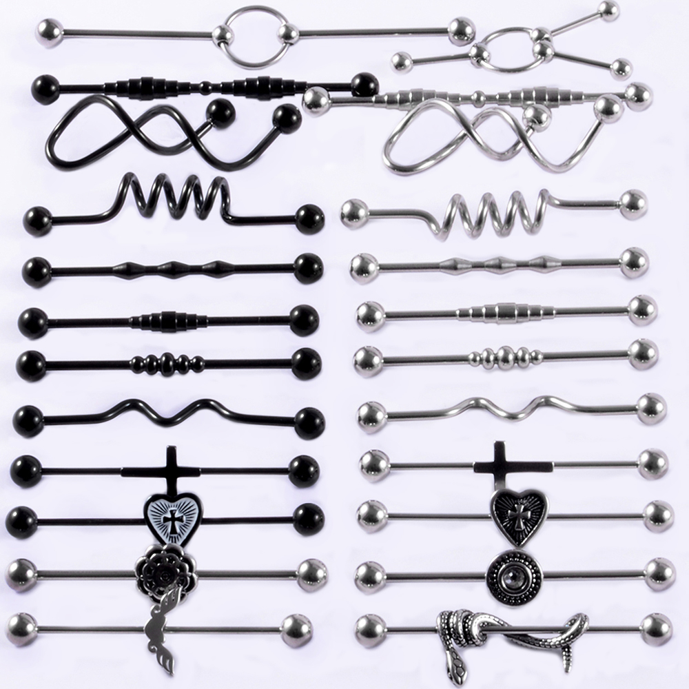 1Pcs Surgical Steel Snake Indu – Body Jewelry Industrial recenzja i cena