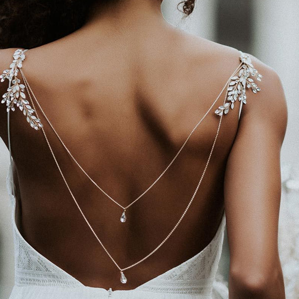 Zircon Tassel Pendant Back Cha – Body Jewelry Outfit recenzja i cena