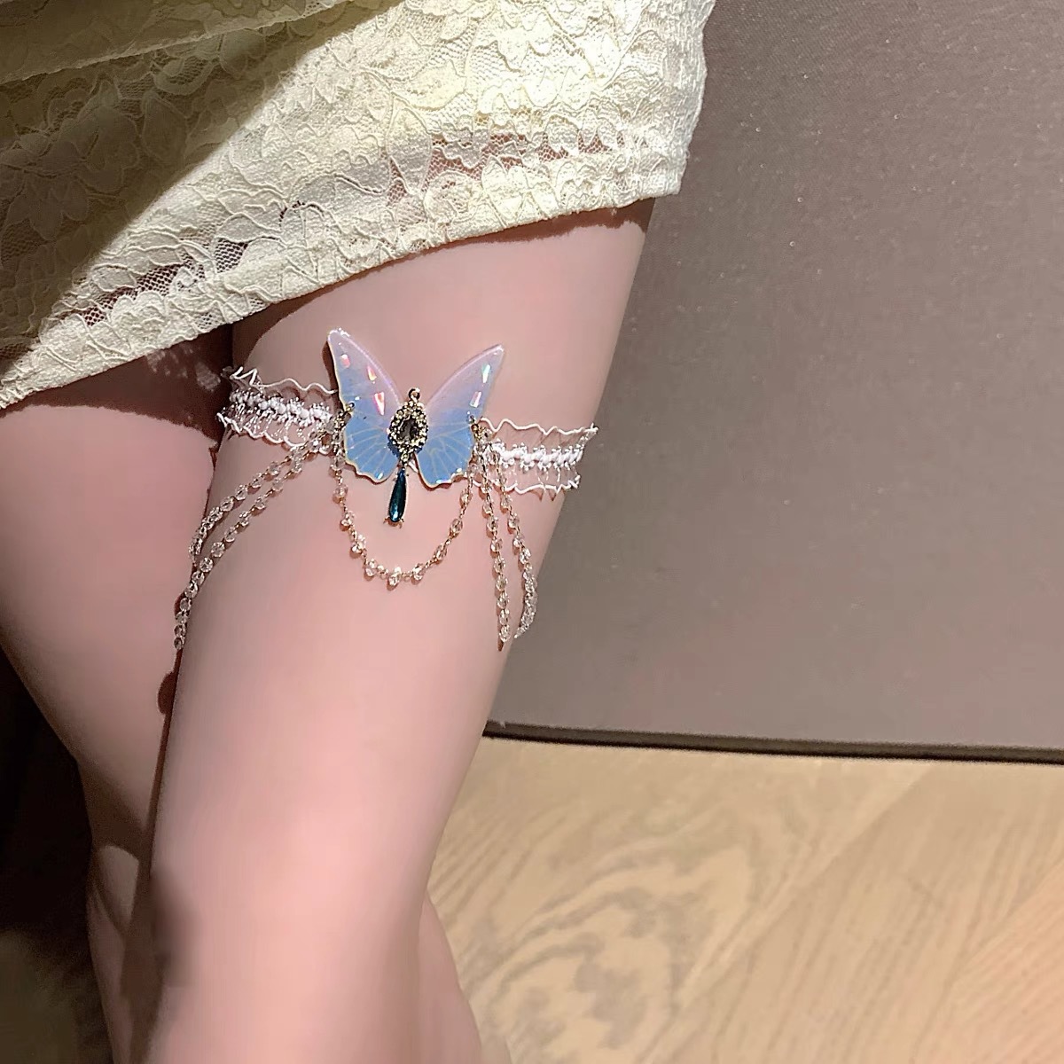 Fashionable Butterfly Pattern  – Body Jewelry Leg Chain recenzja i cena