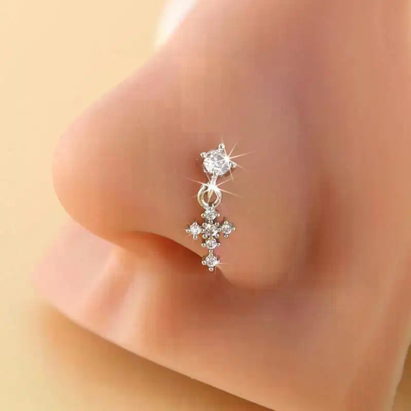 Dangle Nose Rings For Women Cr – Body Jewelry Nose recenzja i cena