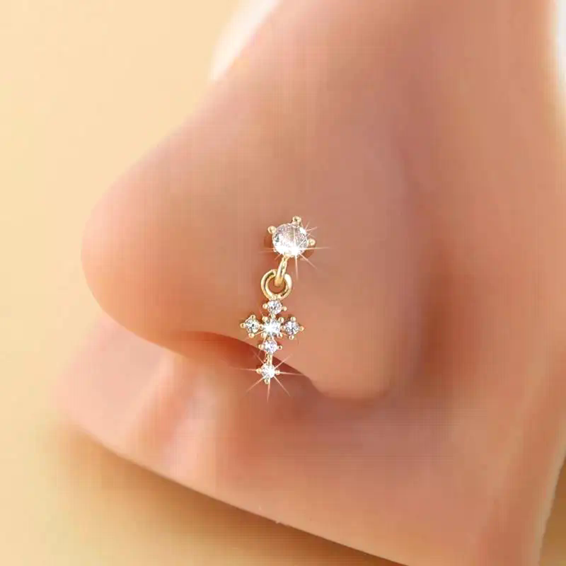 Dangle Nose Rings For Women Cr – Body Jewelry Nose recenzja i cena