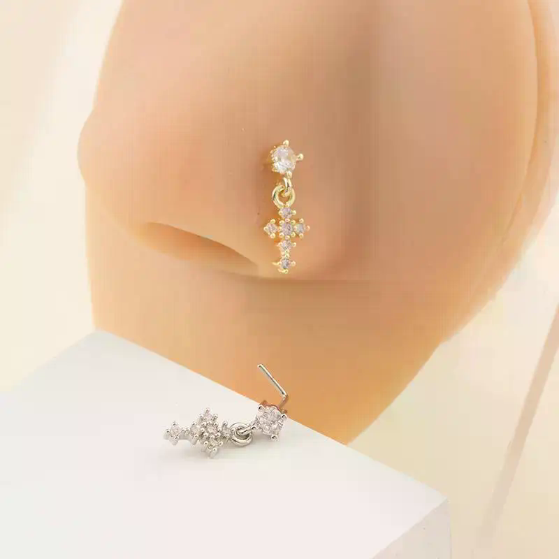 Dangle Nose Rings For Women Cr – Body Jewelry Nose recenzja i cena