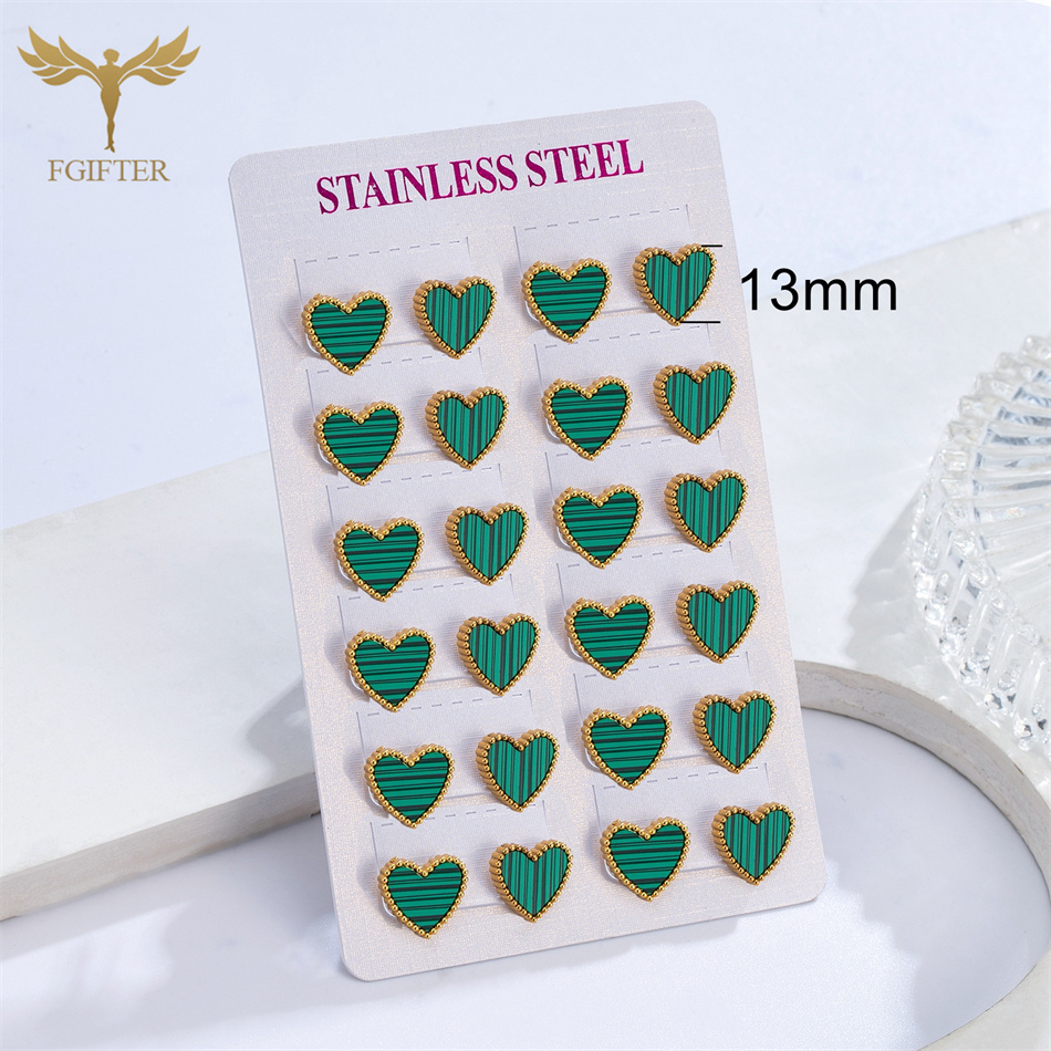 12 Pairs Lot Heart Stud Earrin – Body Jewelry Hypoallergenic recenzja i cena