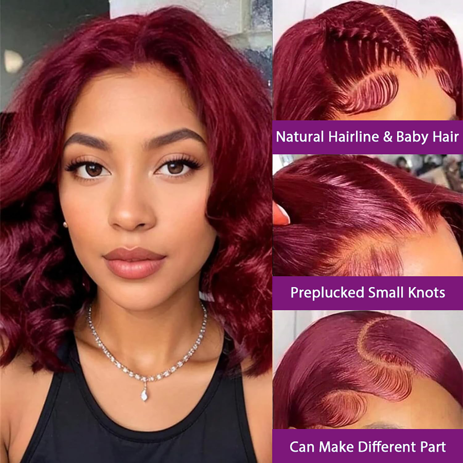 Burgundy Red 99J Body Wave 13x – Body Jewelry Underwear recenzja i cena