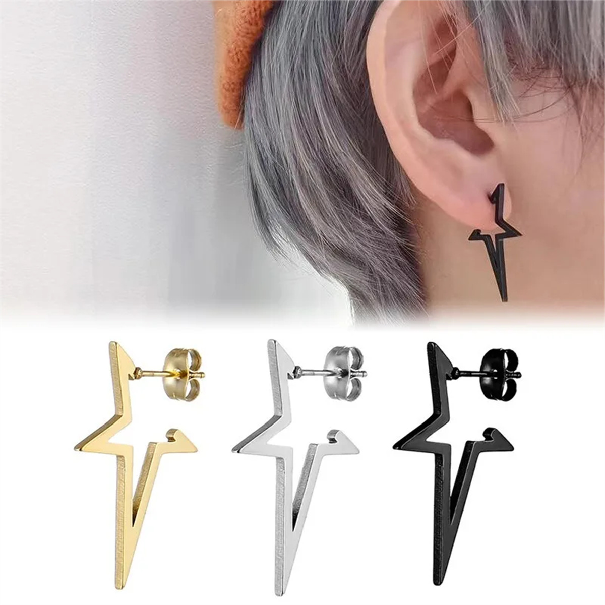 2pcs Stainless Steel Pentagona – Body Jewelry Hypoallergenic recenzja i cena