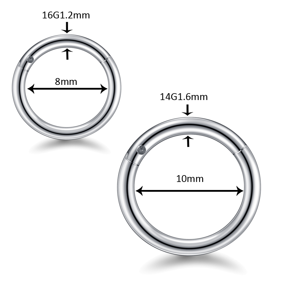 10pcs Hinged Segment Nose Ring – Septum Clicker Ring recenzja i cena