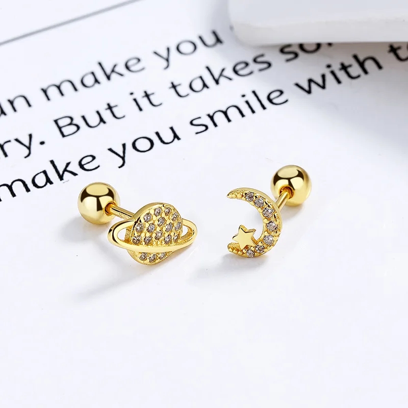 Gold Color Cubic Zirconia Stud – Body Jewelry Hypoallergenic recenzja i cena