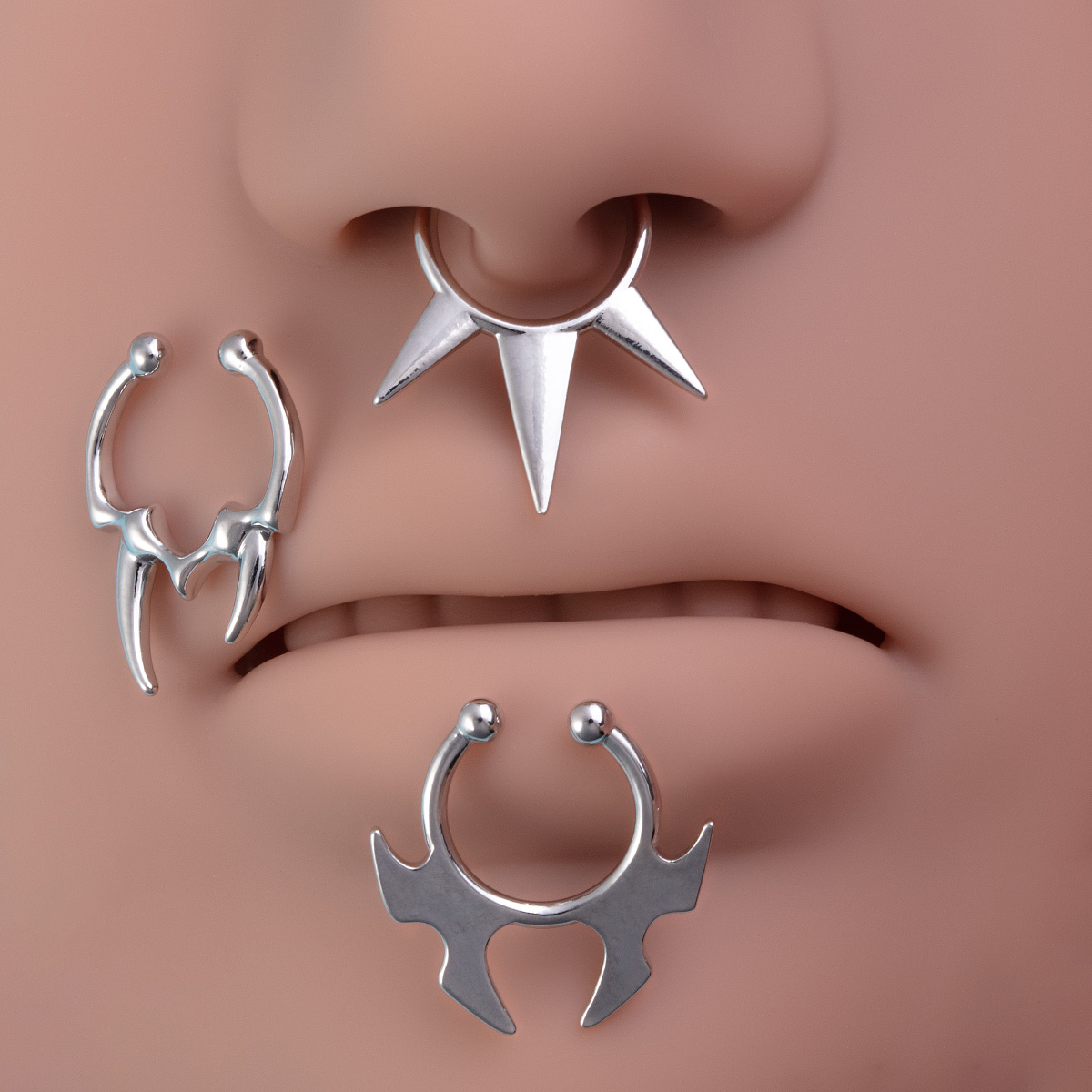 1-3pcs Fake Clip on Nose Rings – Body Jewelry Implants recenzja i cena