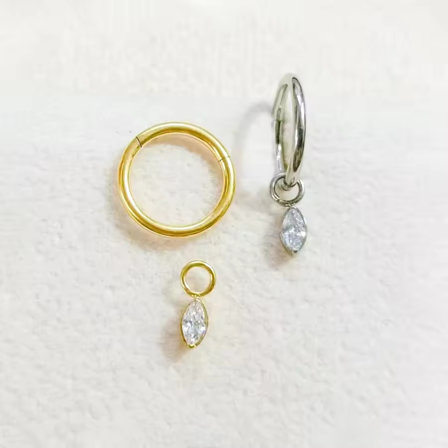 1Pc 18G/16G Titanium Dangle Hu – Septum Clicker Ring recenzja i cena