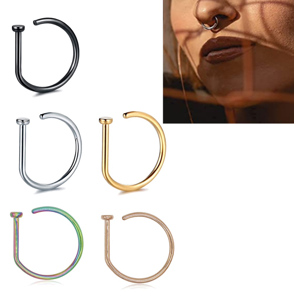 1PC Woman Man Fake Nose Rings  – Body Jewelry Nose recenzja i cena