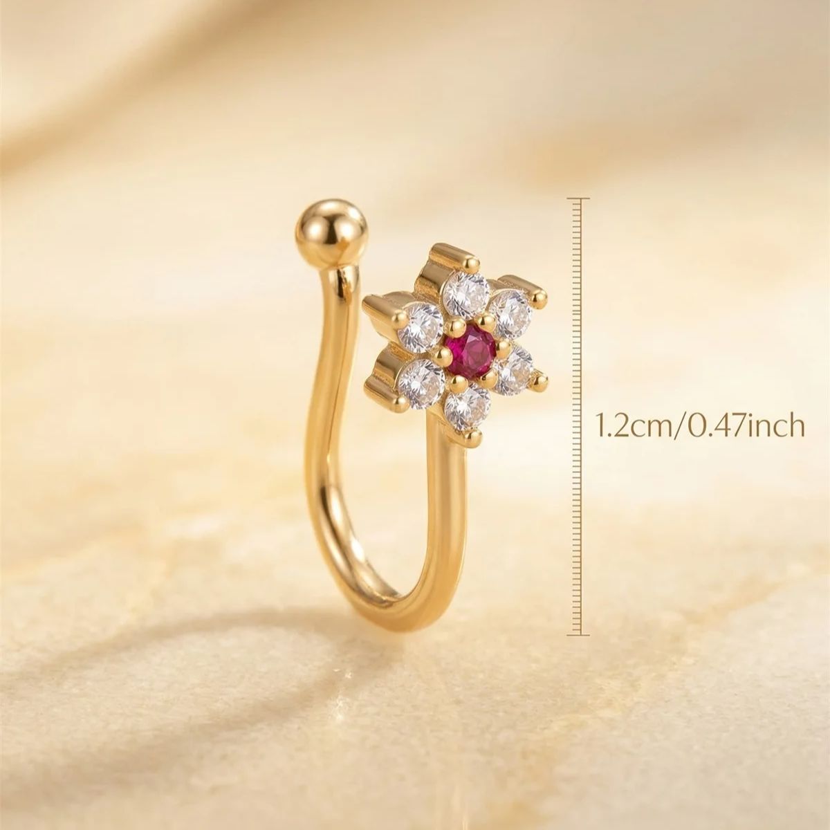 1PC Flower Shaped No Piercing  – Body Jewelry On Sale recenzja i cena