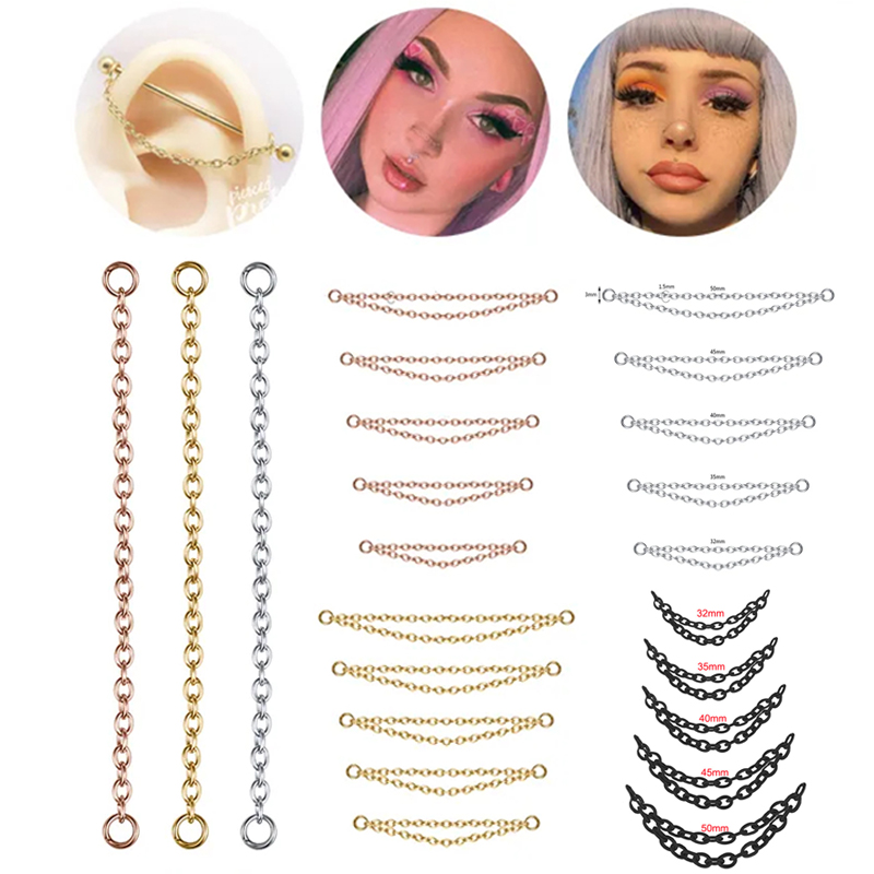 1PC Silver/Gold Color Nose Cha – Body Jewelry Industrial recenzja i cena