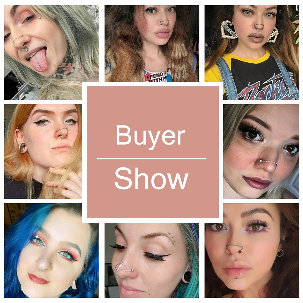 1PC Silver/Gold Color Nose Cha – Body Jewelry Industrial recenzja i cena