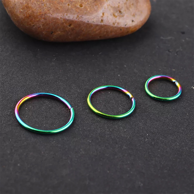 9pcs/lot Steel Ear Piercings H – Septum Clicker Ring recenzja i cena