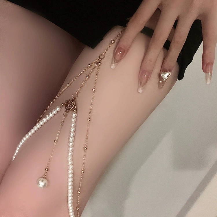 Boho Elastic Band Crystal Leg  – Body Jewelry Leg Chain recenzja i cena
