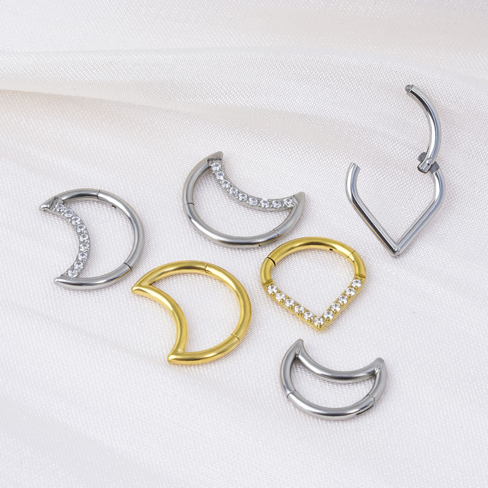 F136 Titanium Hinged Tear Drop – Septum Clicker Ring recenzja i cena
