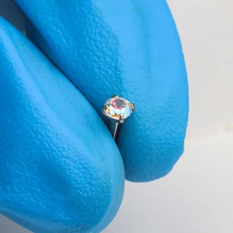 1Pcs G23 Titanium Piercing CZ  – Septum Clicker Ring recenzja i cena