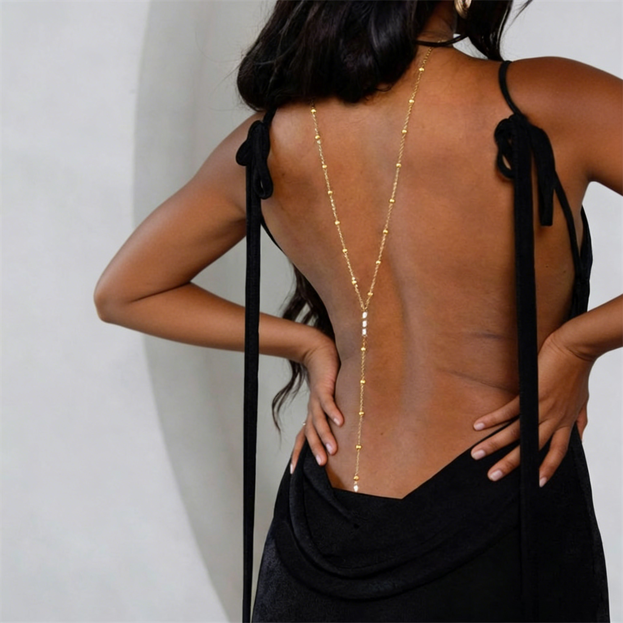 Retro Long Link Chain Women's  – Body Jewelry Outfit recenzja i cena