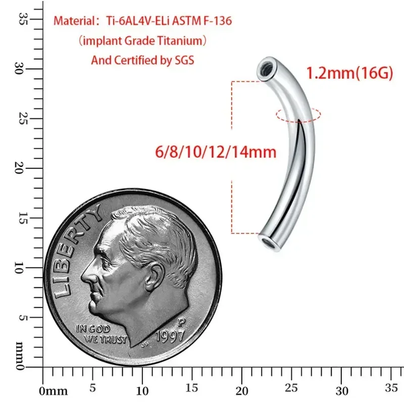 10 Pcs/Lot ASTM F136 Titanium  – Septum Clicker Ring recenzja i cena
