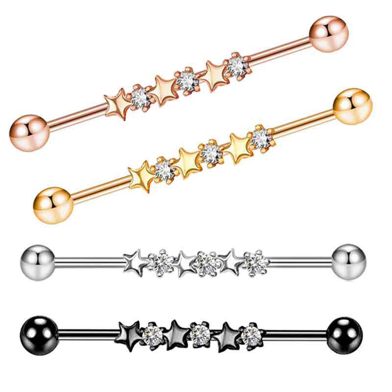 Stainless steel simple star Ba – Body Jewelry Industrial recenzja i cena