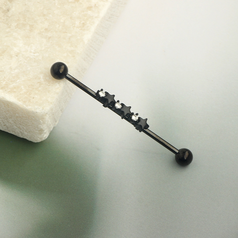 Stainless steel simple star Ba – Body Jewelry Industrial recenzja i cena