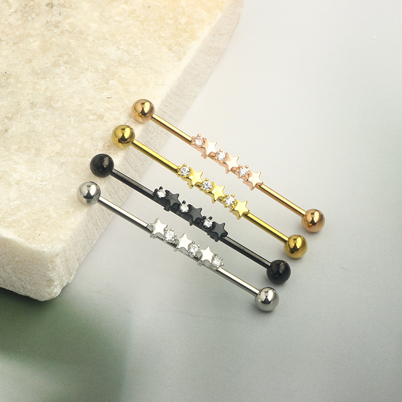 Stainless steel simple star Ba – Body Jewelry Industrial recenzja i cena