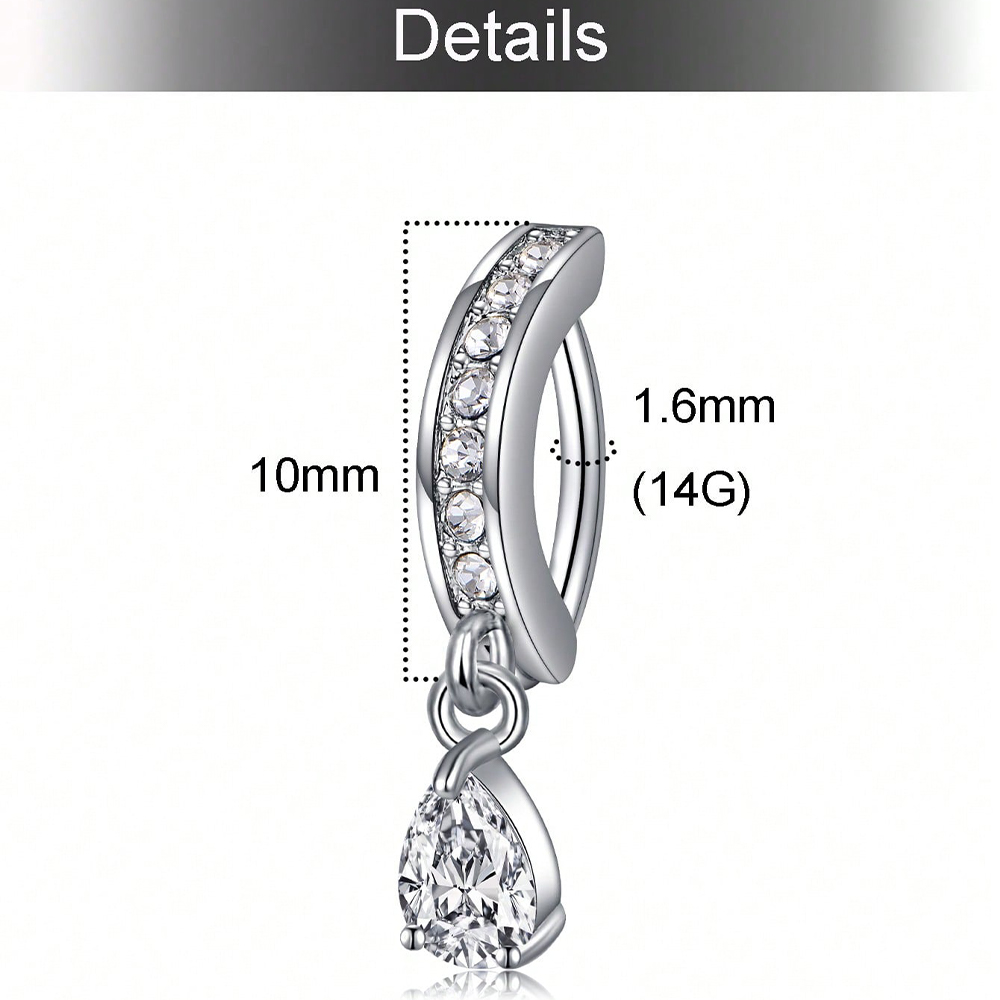 1PC 14G 10mm Belly Button Ring – Septum Clicker Ring recenzja i cena
