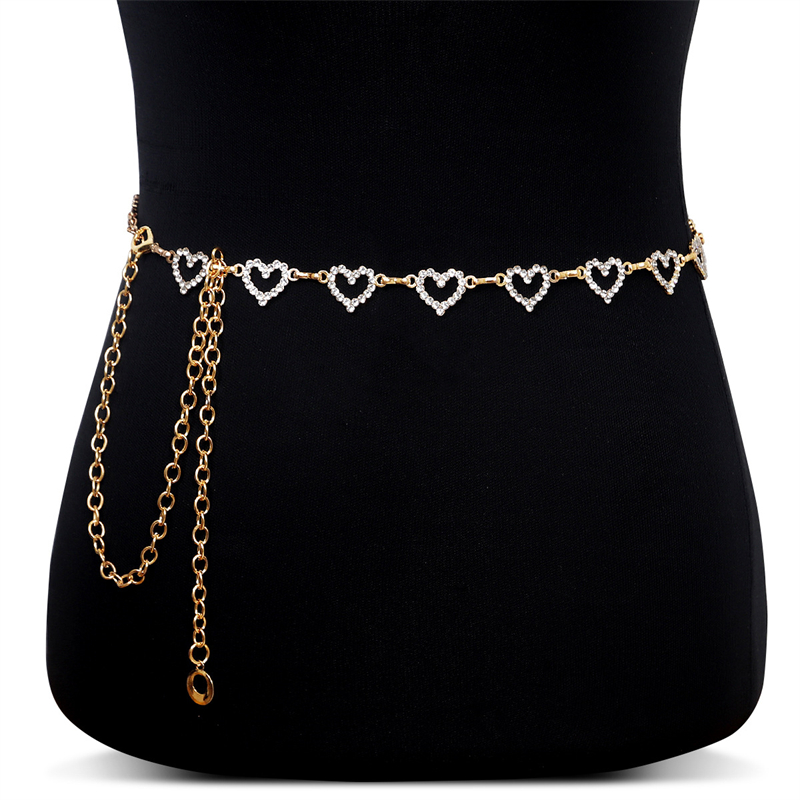 Fashion Rhinestone Heart Waist – Body Jewelry Outfit recenzja i cena