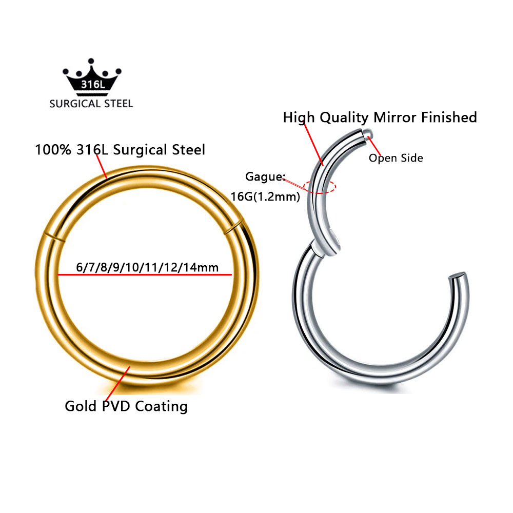 316L Surgical Steel Clicker Se – Septum Clicker Ring recenzja i cena