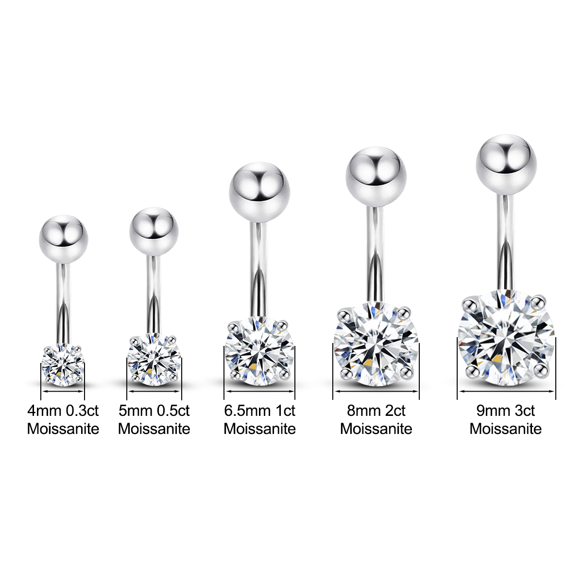 Szjinao 0.3ct To 3ct Moissanit – Body Jewelry On Sale recenzja i cena
