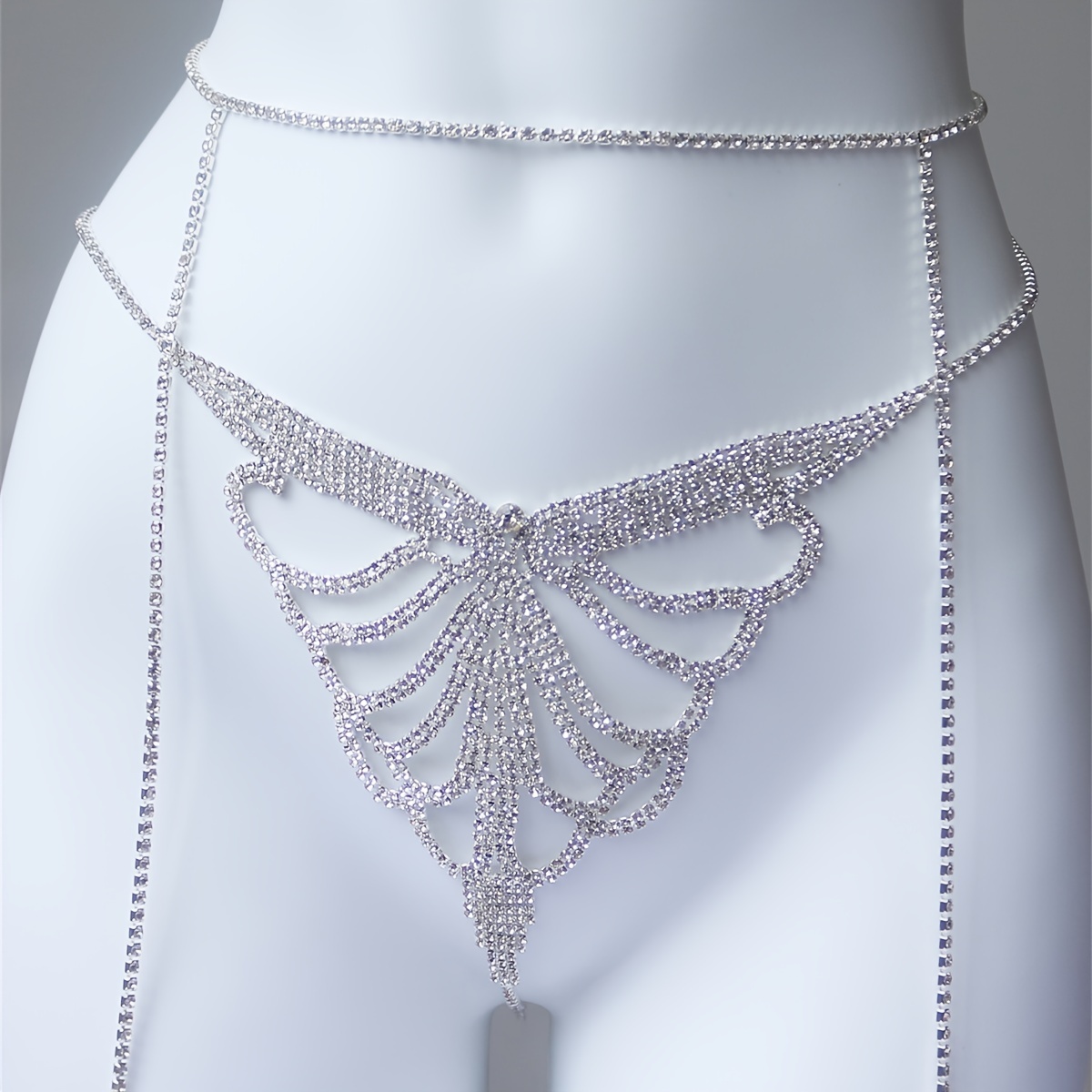 Multi layer rhinestone sparkli – Body Jewelry Leg Chain recenzja i cena