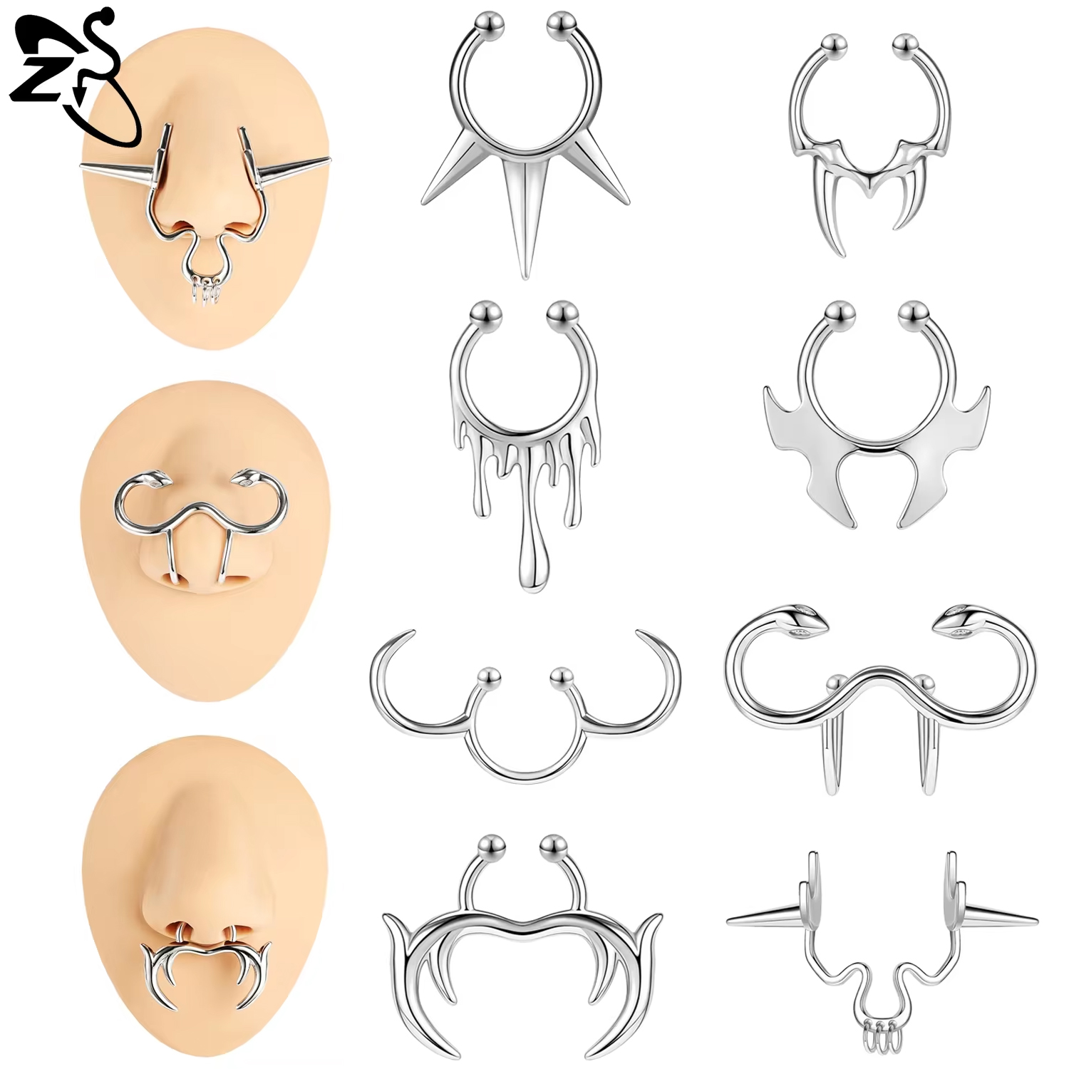 ZS 1 Piece Punk Stlye Fake Sep – Body Jewelry Nose recenzja i cena