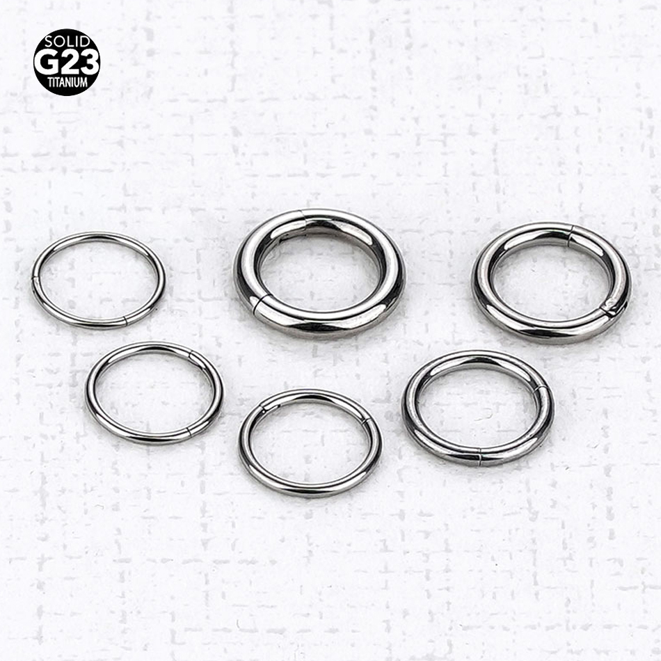 1PC G23 Titanium Hinged Segmen – Septum Clicker Ring recenzja i cena