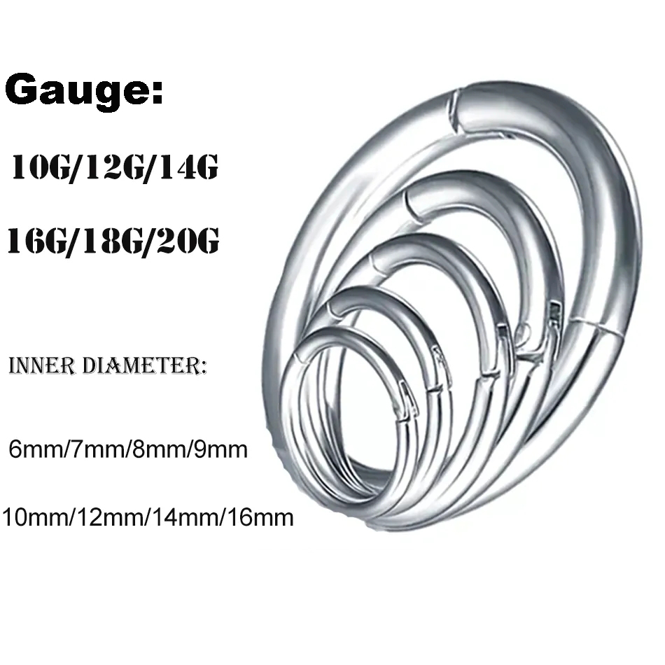 1PC G23 Titanium Hinged Segmen – Septum Clicker Ring recenzja i cena